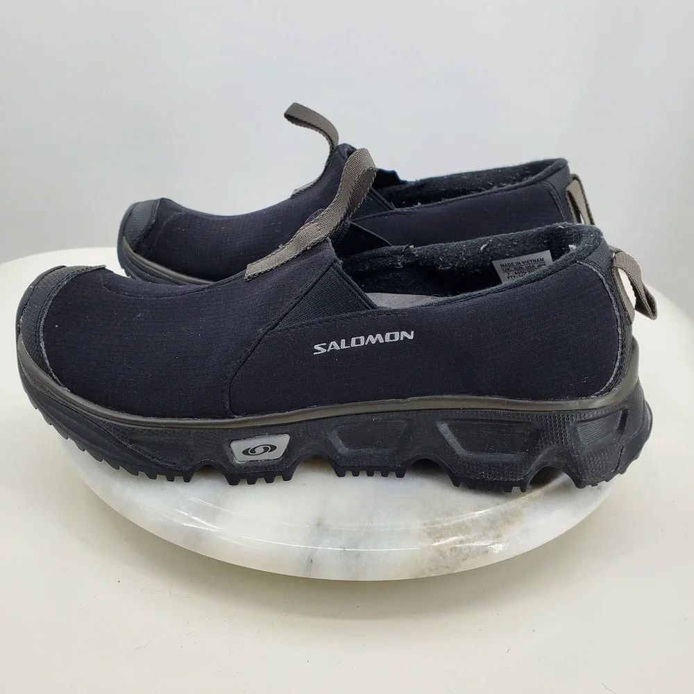 Salomon RX Snow Moc Mens 7.5 Black Slip On Shoes Contagrip Gorpcore Outdoors